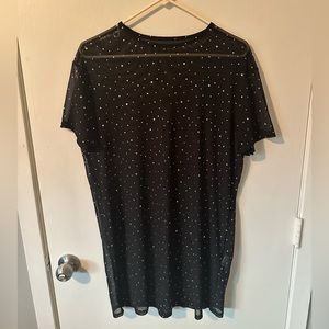 SHEIN Sheer Sequin Cover Up Dress